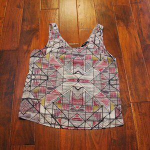 Forever 21 Line Print Bow-Back Top